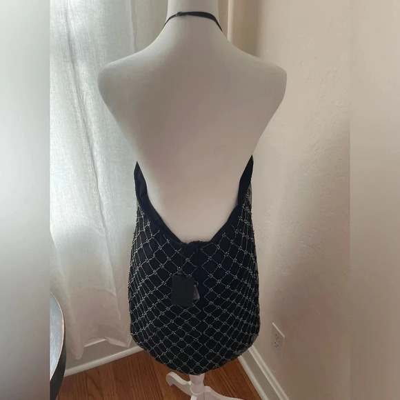 NBD Jack Gunmetal Black Halter Open Back Mini Dress Women Size XL - Picture 5 of 6